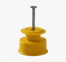 Isolador roldana 36 mm amarelo 100un mais resistente proteção uv zebu