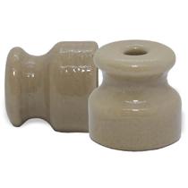 Isolador Roldana Porcelana 24x24mm Chocadeira Kit 50 Peças