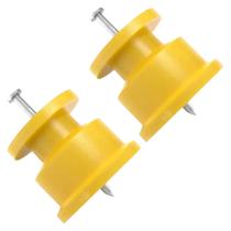 Isolador Tipo Roldana Média Com Prego 30x30 100 Un Amarelo