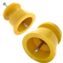 Isolador Tipo Roldana Média Com Prego 36x36 100 Un Amarelo