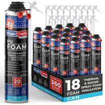 Isolamento de espuma em spray Can Magic Chems Closed Cell 750 ml (pacote com 18) Isolamento de espuma em spray Can Magic Chems Closed Cell 750 ml (pacote com 18)