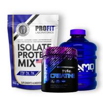 Isolate Protein Mix 900G Profit + Creatina 100% Pura + Galão