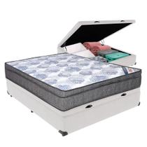 Isosuperpocket Viúvo Com Euro Pillow E Molas Base Baú Branco Isosuperpocket Viúvo Com Euro Pillow E Molas Base Baú Branco