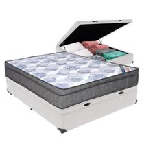 ISOSuperpocket Viúvo Euro Pillow e Molas Base Baú Branco 128 ISOSuperpocket Viúvo Euro Pillow e Molas Base Baú Branco 128