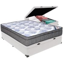 ISOSuperpocket Viúvo Euro Pillow e Molas Base Baú Branco 128 ISOSuperpocket Viúvo Euro Pillow e Molas Base Baú Branco 128