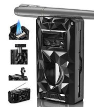 Isqueiro à prova de vento Pumboom 5 em 1 V Cutter Punch Draw Enhancer