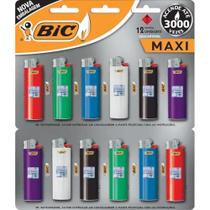isqueiro bic max cartela com 12 unidades