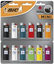 Isqueiro Bic Mini Original - Cartela 12 Unid Cores Sortidas