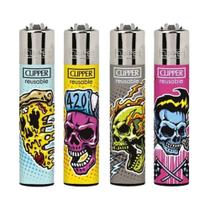 Isqueiro Clipper Maxi Living Skulls 2A (Display c/ 24un) Isqueiro Clipper Maxi Living Skulls 2A (Display c/ 24un)