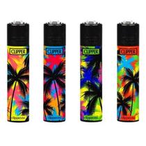 Isqueiro Clipper Maxi Palm Beach (Display c/ 24un)