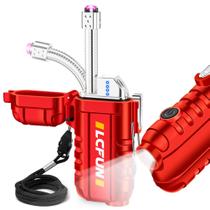 Isqueiro de arco de plasma LCFun elétrico USB C recarregável com lanterna