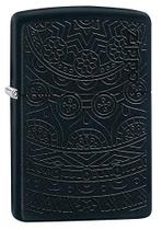 Isqueiro de bolso com design Zippo Tone on Tone, preto fosco