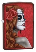 Isqueiro de bolso Zippo Day of The Dead Girl Candy Red Apple