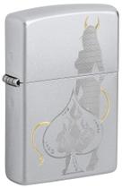 Isqueiro de bolso Zippo Devilish Ace Design Satin Chrome Isqueiro de bolso Zippo Devilish Ace Design Satin Chrome