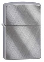 Isqueiro de bolso Zippo Diagonal Weave cromado escovado Isqueiro de bolso Zippo Diagonal Weave cromado escovado