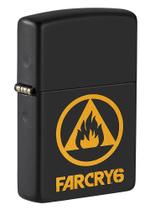 Isqueiro de bolso Zippo Far Cry 6 Flame Logo Preto Fosco Isqueiro de bolso Zippo Far Cry 6 Flame Logo Preto Fosco