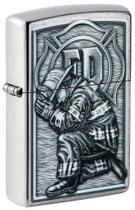 Isqueiro de bolso Zippo Firefighter Design Street Chrome