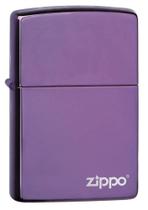 Isqueiro de bolso Zippo High Polish Roxo Logo Zippo