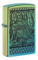 Isqueiro de bolso Zippo John Smith Gumbula Bird Design Teal Isqueiro de bolso Zippo John Smith Gumbula Bird Design Teal