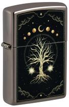 Isqueiro de bolso Zippo Mystic Nature Design Black Ice Isqueiro de bolso Zippo Mystic Nature Design Black Ice