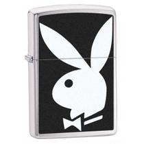 Isqueiro de bolso Zippo Playboy Bunny Brushed Chrome Isqueiro de bolso Zippo Playboy Bunny Brushed Chrome