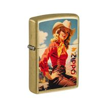Isqueiro de bolso Zippo Rancher Design Regular Street Brass Isqueiro de bolso Zippo Rancher Design Regular Street Brass