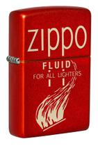 Isqueiro de bolso Zippo Retro Design Fluido Vermelho Metálico