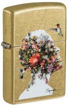 Isqueiro de Bolso Zippo Spazuk Beija-flores em Latão à Prova de Vento