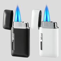 Isqueiro de butano Commist Double Jet recarregável preto/branco