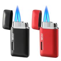 Isqueiro de butano Commist Double Jet recarregável preto/vermelho