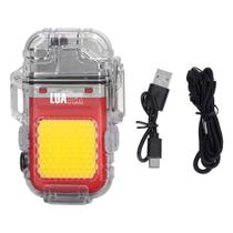 Isqueiro De Plasma Com Lanterna Super Potente Recarregável USB-c - Luatek Isqueiro De Plasma Com Lanterna Super Potente Recarregável USB-c - Luatek