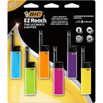 Isqueiro Descartavel BIC EZ Reach Cartela C/6