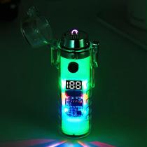 Isqueiro Elétrico A Prova De Vento Plasma Com Lanterna Recarregável Degradê HB2561