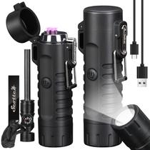 Isqueiro elétrico e lanterna LED Scotte Plasma Windproof