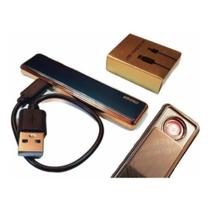 Isqueiro Elétrico Eletrônico USB Recarregável Preto - Thor