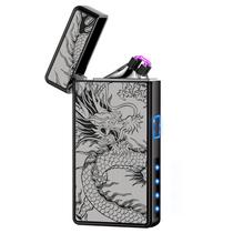 Isqueiro Elétrico TOPKAY USB Recarregável de Arco de Plasma Preto Isqueiro Elétrico TOPKAY USB Recarregável de Arco de Plasma Preto