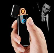 Isqueiro Eletrônico Recarregável USB com Sensor Touch Design Premium e Resistente ao Vento