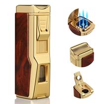 Isqueiro Kantion 4 Jet Flame recarregável Butano à prova de vento Isqueiro Kantion 4 Jet Flame recarregável Butano à prova de vento