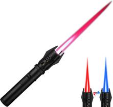 Isqueiro LAOKSFZ vermelho/azul com chama ajustável com trava de segurança