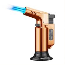 Isqueiro Laranja Tocha Flamejante Maçarico Portátil Culinário Automático à Gás Acendedor Flambador