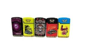 Isqueiro Maçarico Firestar Ilustrado 2 Chamas FS-603 2RL - Cores Sortidas