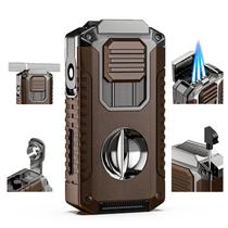 Isqueiro mecânico COOLRISE 5 em 1, Triple Jet Flame, à prova de vento Isqueiro mecânico COOLRISE 5 em 1, Triple Jet Flame, à prova de vento