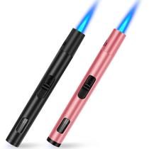Isqueiro Mecânico LcFun 2 Unidades Recarregável à Prova de Vento com Chama de Jato