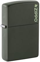 Isqueiro mecânico Zippo Green Matte Logo Pocket