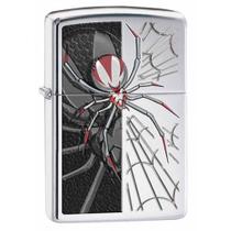 Isqueiro Mecânico Zippo Spider Cromado Alto Brilho Isqueiro Mecânico Zippo Spider Cromado Alto Brilho