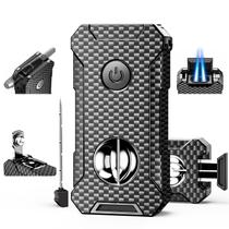 Isqueiro Moniup 5 em 1 com cortador, furador, suporte e ferramenta