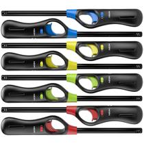 Isqueiro NEON Recarregável a Butano Kit com 8 Unidades e Vareta Longa Isqueiro NEON Recarregável a Butano Kit com 8 Unidades e Vareta Longa