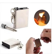 Isqueiro Pederneira Militar Em Aço Metal A Prova D'Agua