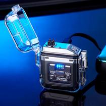 Isqueiro Plasma Eletrico Resistente LED à Prova Dágua Recarregável Super Potente