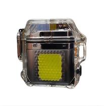 Isqueiro plasma Lanterna portátil à prova d'água e à prova de vento e com Acendedor Isqueiro Elétrico recarregável carregamento USB MT179 Isqueiro plasma Lanterna portátil à prova d'água e à prova de vento e com Acendedor Isqueiro Elétrico recarregável carregamento USB MT179